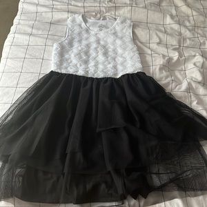 SOLD - Wonder Nation Black & White A-Line Dress w/ Sequins Girls Size 18/XXL